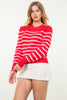 Candy Striped Knit Sweater