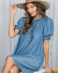Denim Roots Mini Dress
