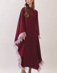 Plume Royale Cape Maxi Dress