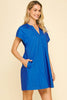 Weekend Vibes Mini Dress-Royal Blue
