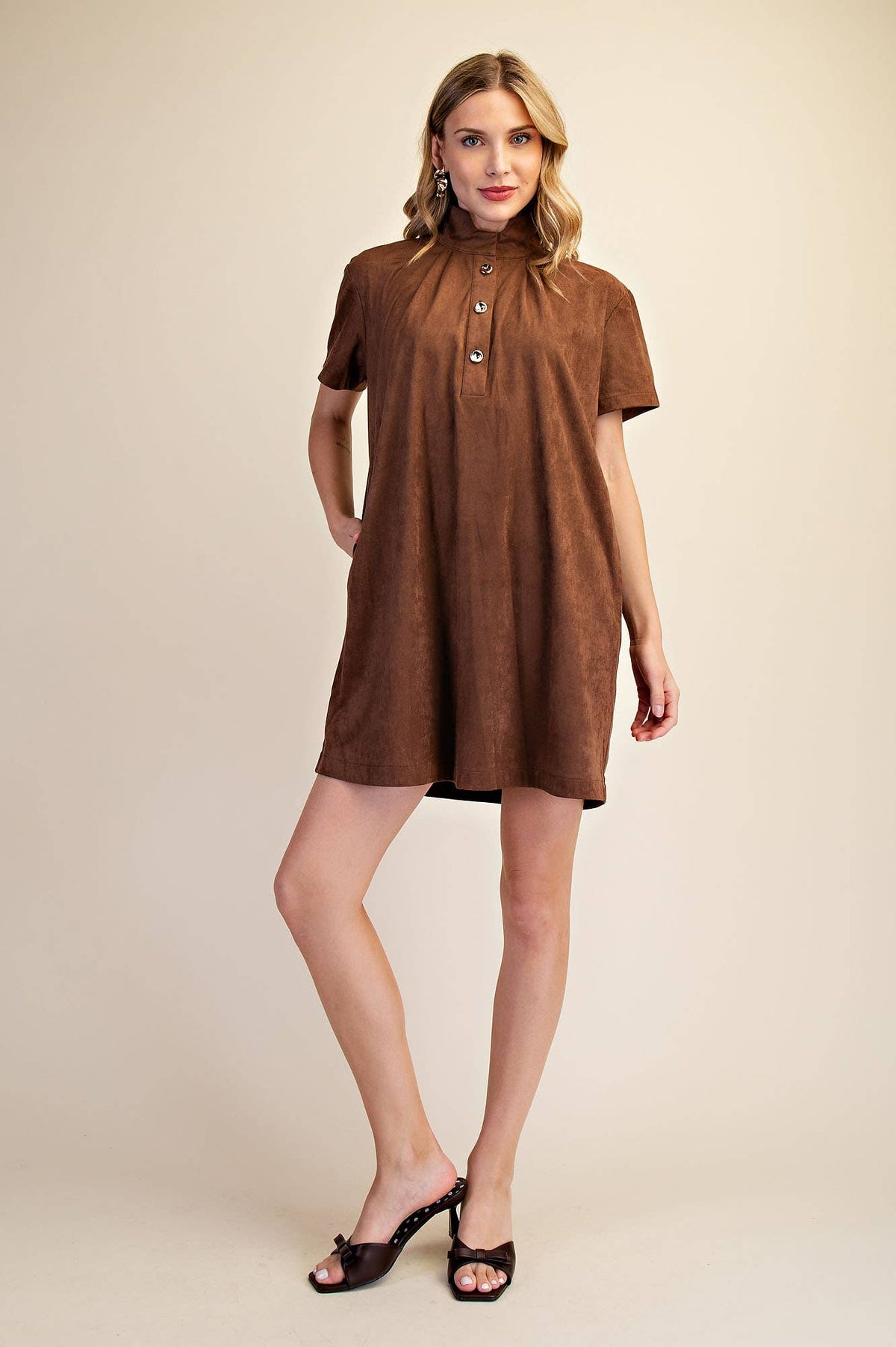 Margaux Mini Dress-Brown