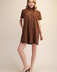 Margaux Mini Dress-Brown