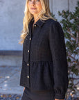 The Duchess Peplum Jacket-Black
