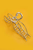 Bow Hair Claw Clips- Silver