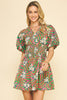 Mayan Flower Mini Dress