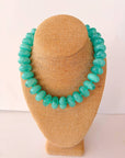 Rory Beaded Necklace-Aqua Green