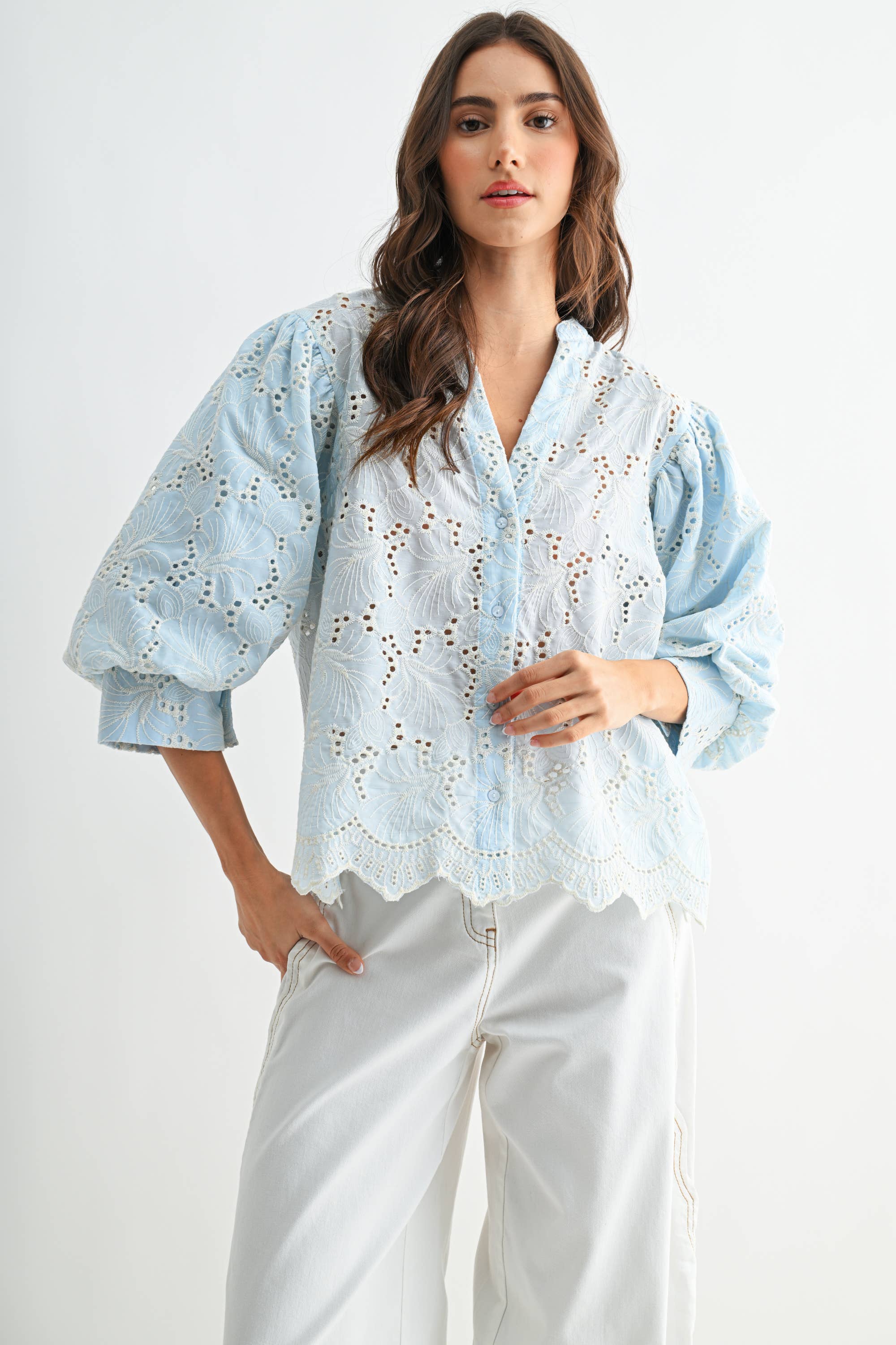 Angel Whisper Eyelet Top