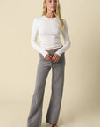 Cool Enough Crew Neck Top-Ivory