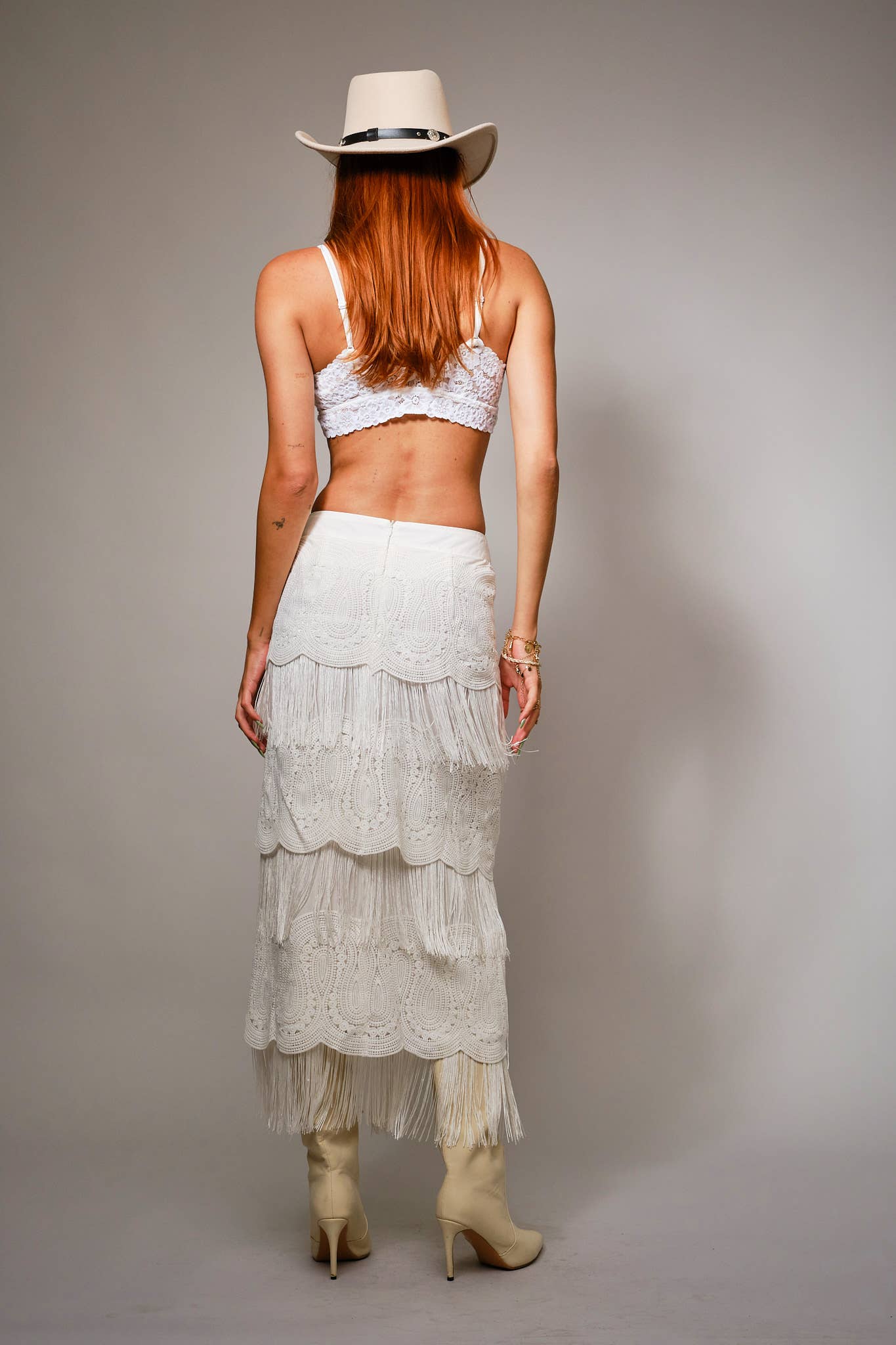 Saltair Fringe Midi Skirt