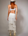 Saltair Fringe Midi Skirt