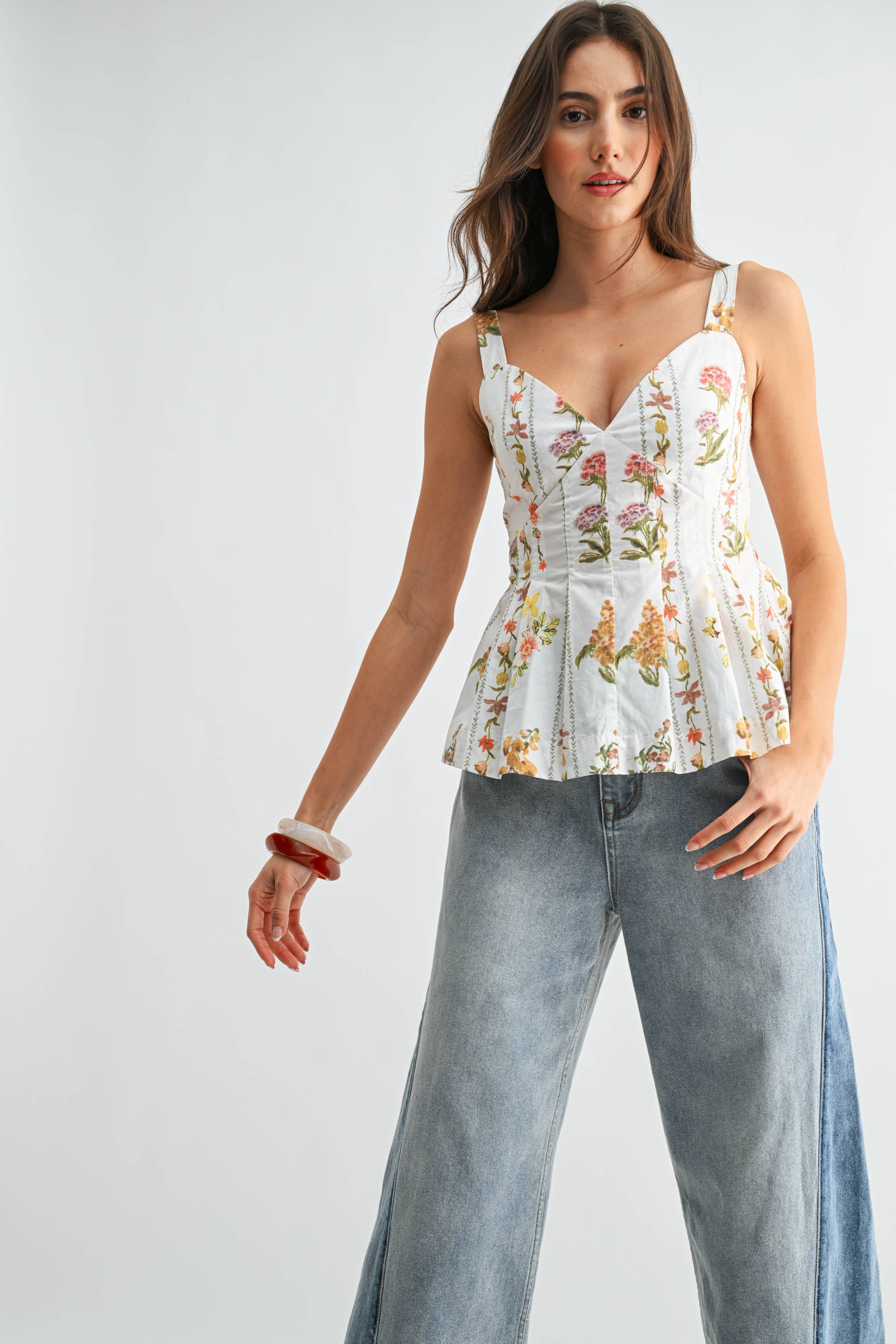 Lovely in Florals Peplum Top