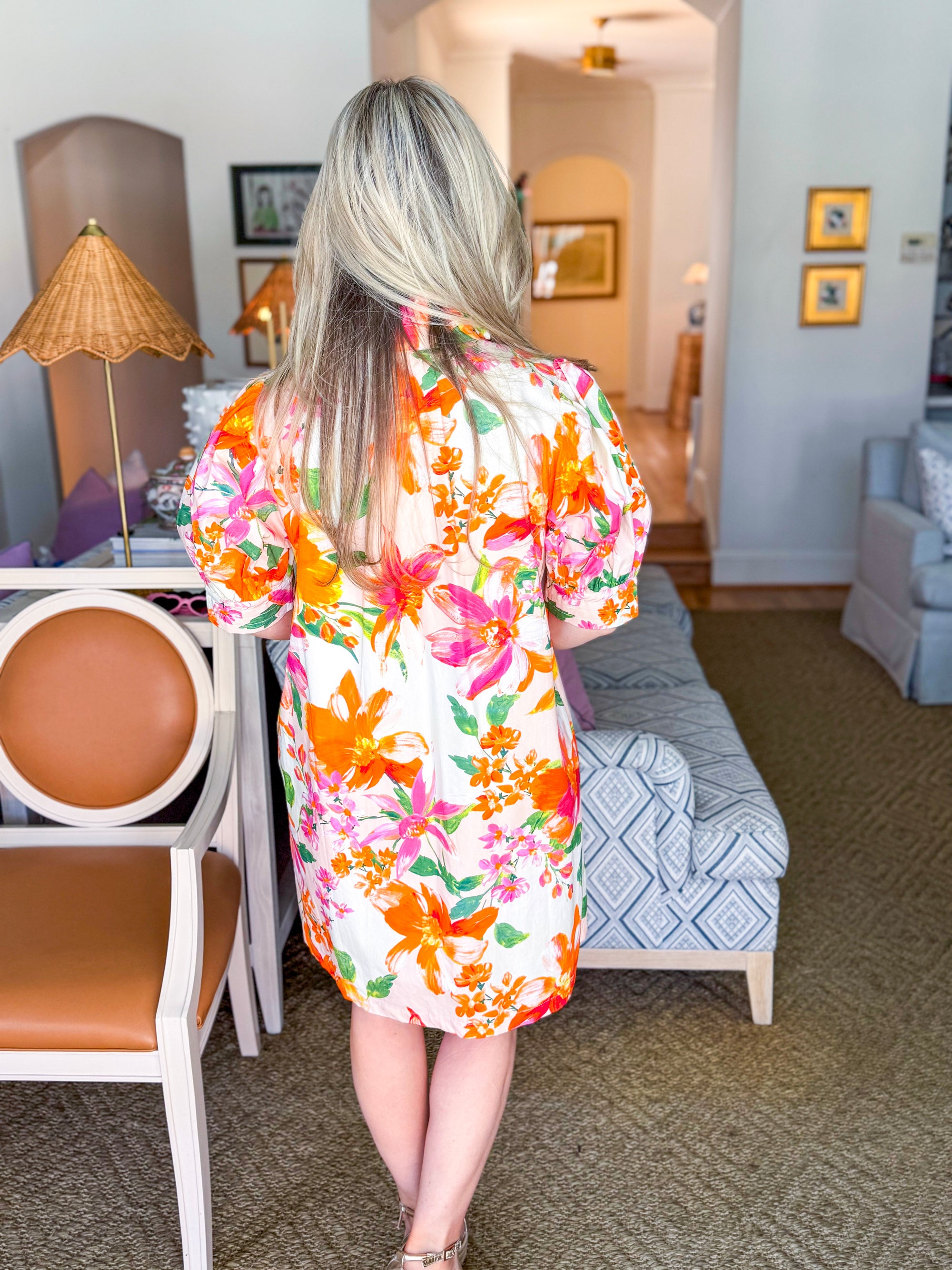 Spring Lily Button Down Mini Dress