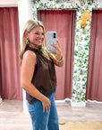 Rosalie Lace Top-Brown