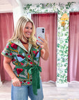 Rustic Retreat Velvet Jacket-Green