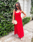 Lady in Red Maxi Dress