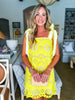Lemon Daisy Eyelet Mini Dress