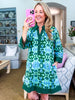 Soft Moments Boho Floral Dress-Green