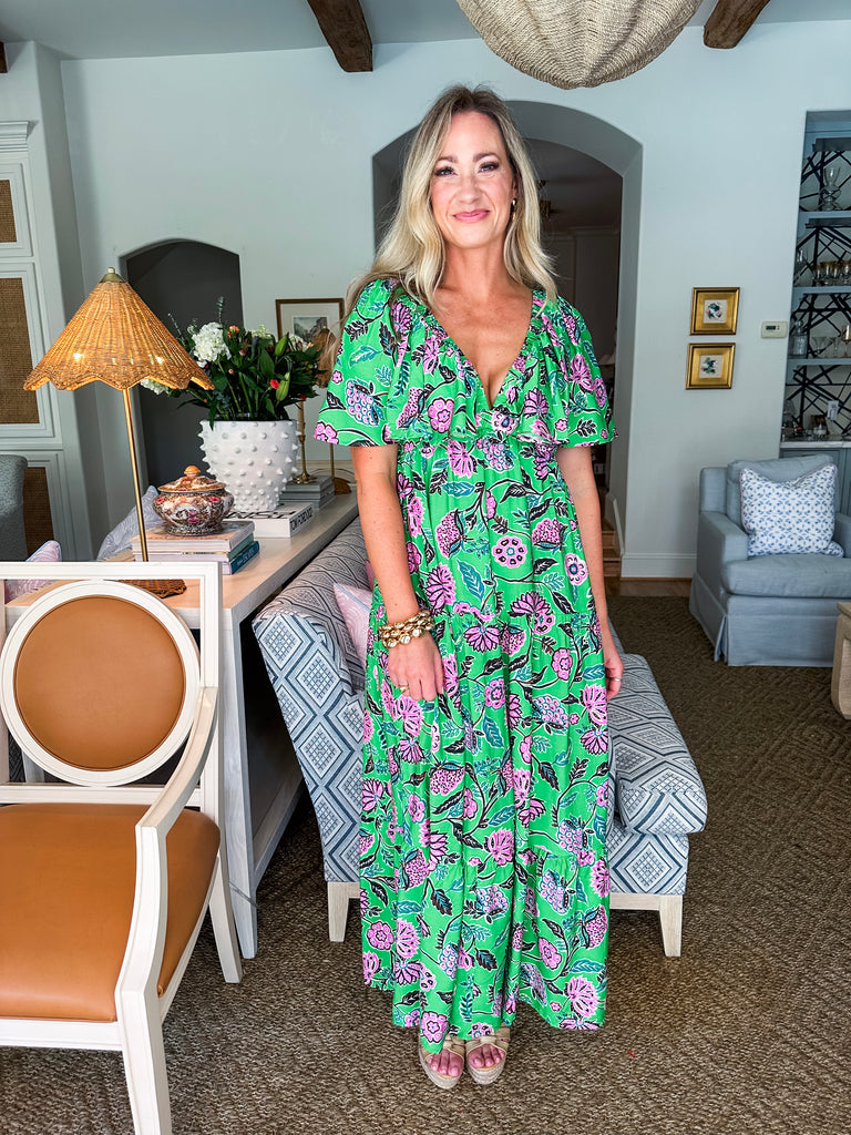 Tulip Tiptoe Floral Maxi Dress