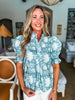 Bluebell Charm Floral Top-Forest