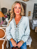Blossom Sage Embroidered Top