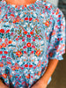 Floral Blue Bloom Top