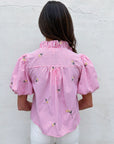 Spring Fling Bubble Sleeve Top