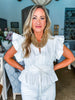Whirlwind Romance Poplin Top-Off White