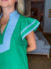 Meet in Mykonos Midi Dress-Green