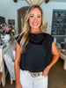 Practically Perfect Bubble Top-Black