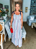 Summer Spark Striped Maxi Dress