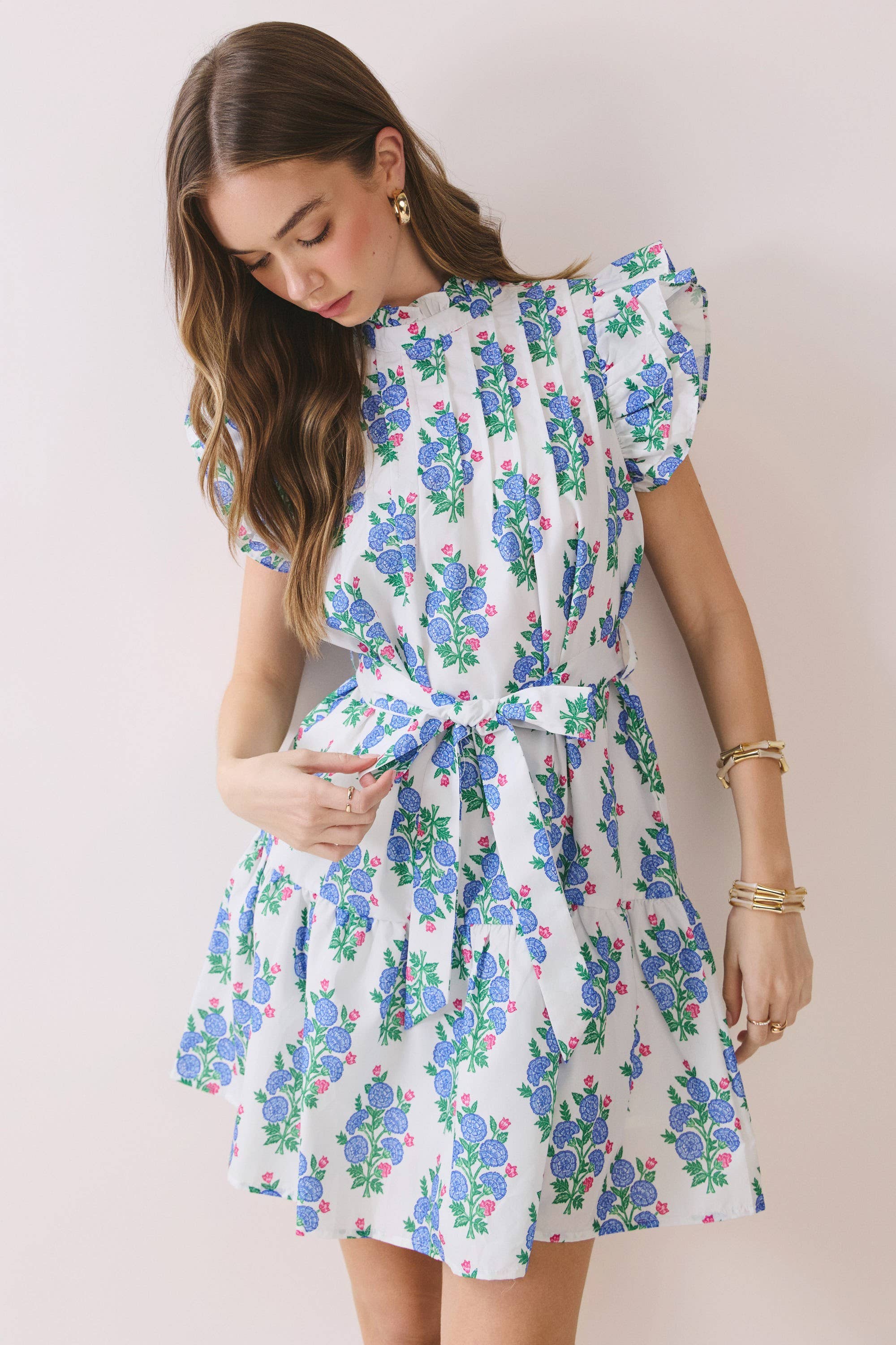 Tuscany Charm Floral Mini Dress