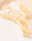Acetate Ribbon Hair Claw- Beige