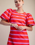 Mariselle Maxi Dress-Red/Pink