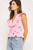 Flower Bouquet Embroidery Top