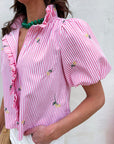 Spring Fling Bubble Sleeve Top