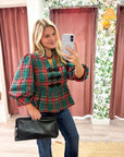 Yuletide Belle Peplum Top
