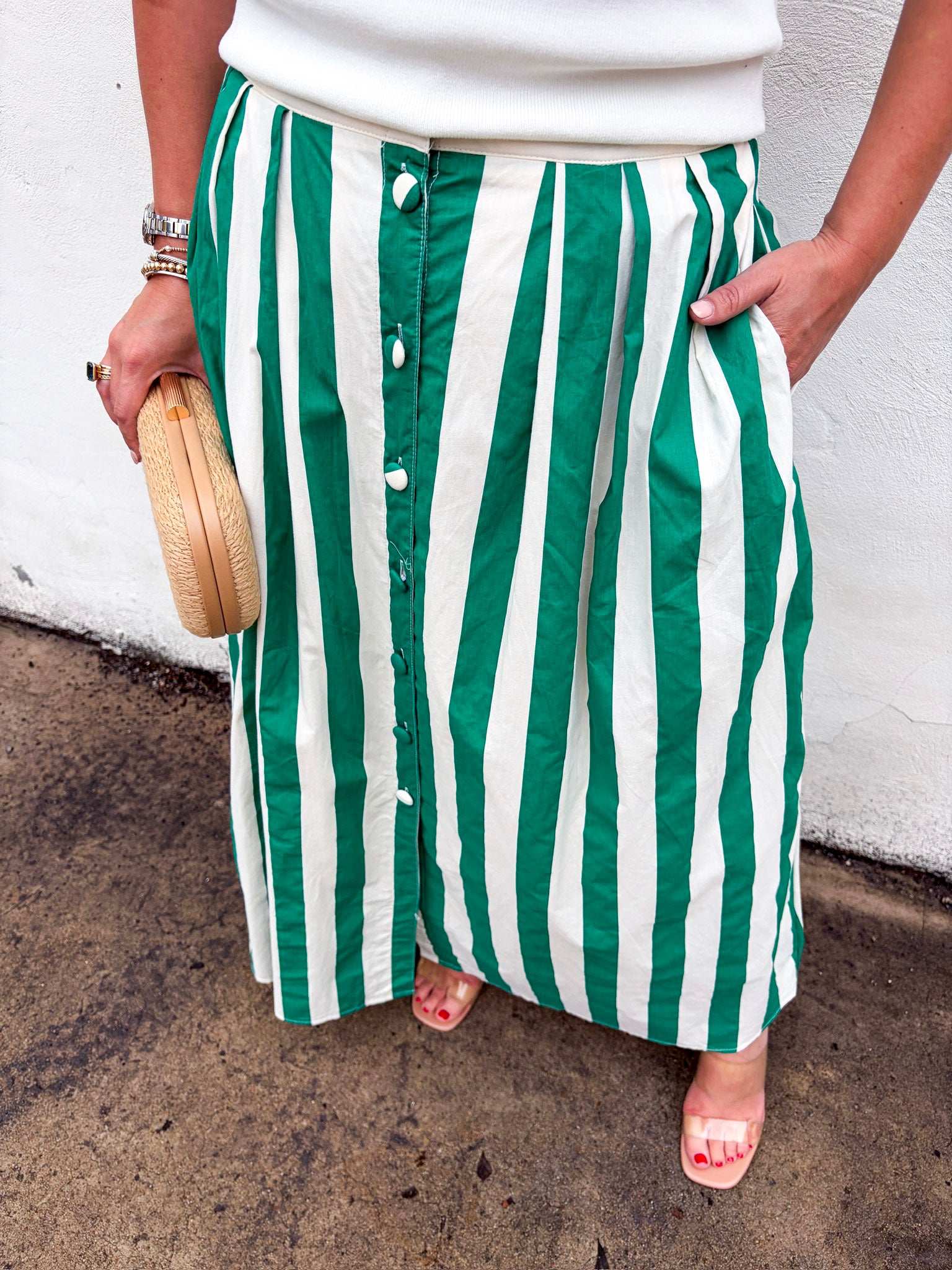 Summer Adventure Maxi Skirt-Green