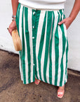 Summer Adventure Maxi Skirt-Green