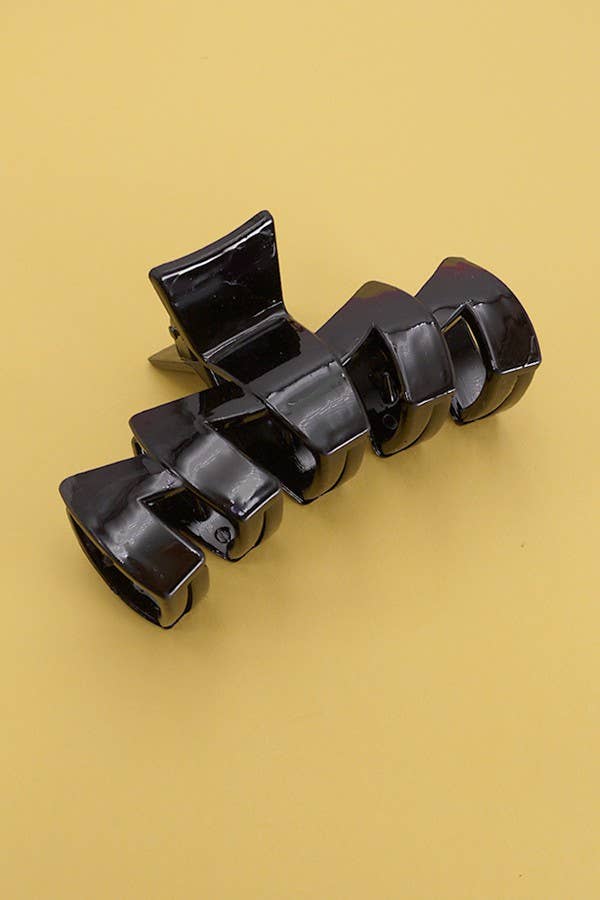 Zigzag Hair Claw Clip- Black