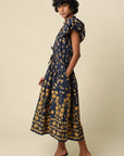 Clara Floral Puff Sleeve Midi Dress