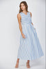 Oceanside Bliss Striped Midi Dress