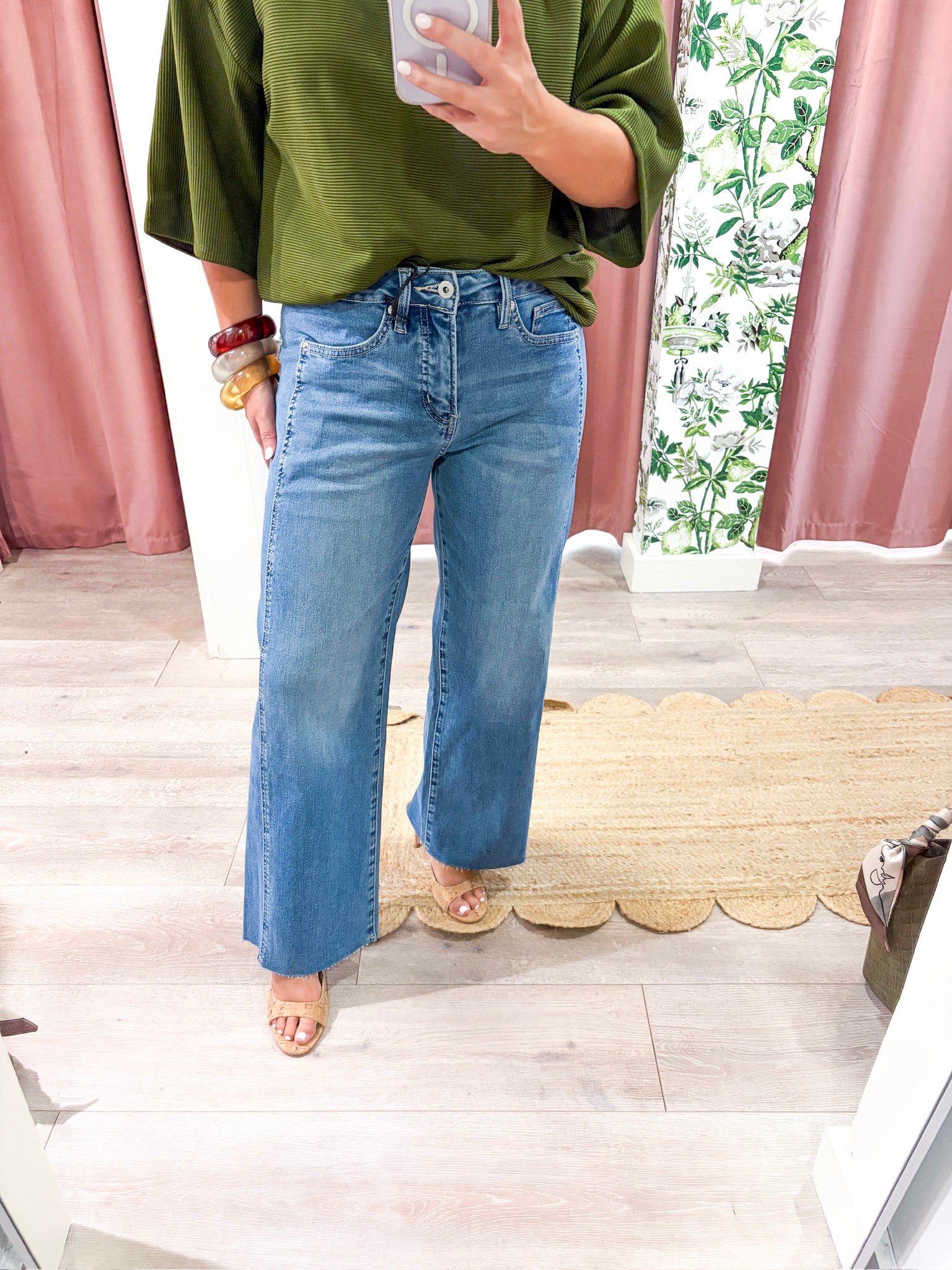 Coffee Run Mid Rise Straight Jeans