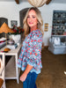 Floral Blue Bloom Top
