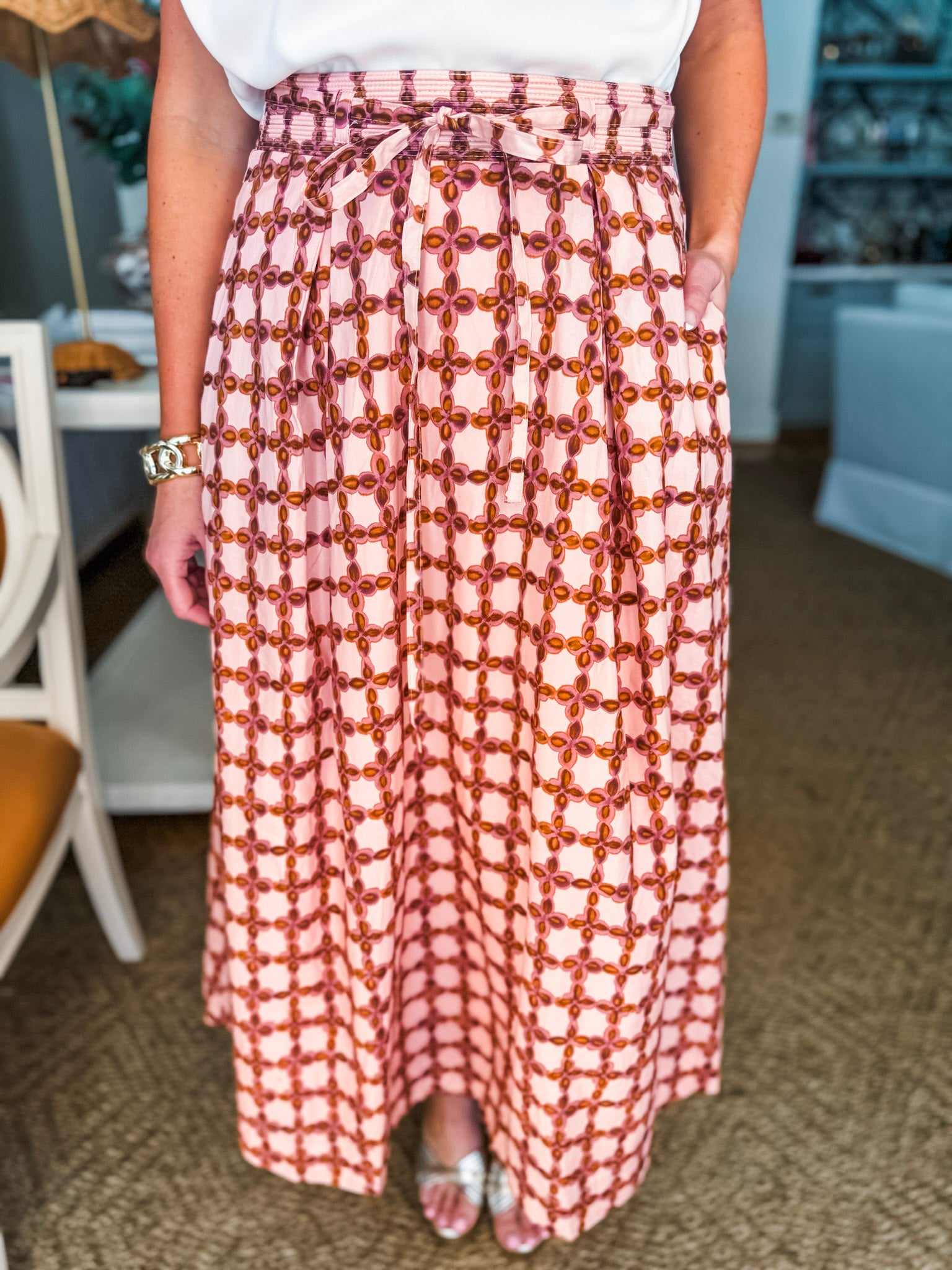 Love Us Chainlink Midi Skirt