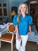 Myrtle Beach Striped Top-Blue/Green