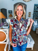 Wine Tasting Floral Top