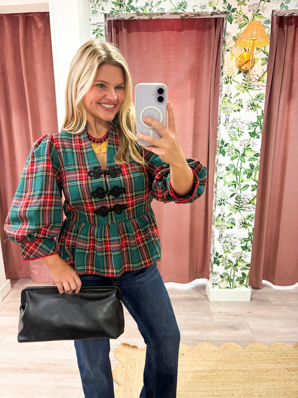 Yuletide Belle Peplum Top