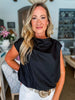 Practically Perfect Bubble Top-Black