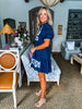 Magic Moment Floral Mini Dress-Navy