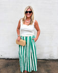 Summer Adventure Maxi Skirt-Green